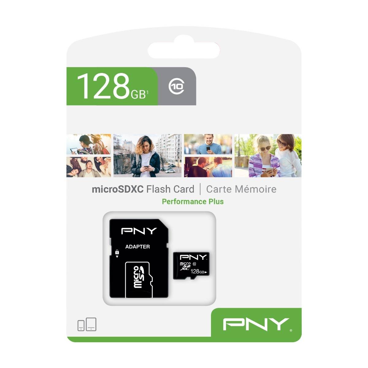PNY Micro-Sd Performance Plus Hukommelseskort 128 GB.