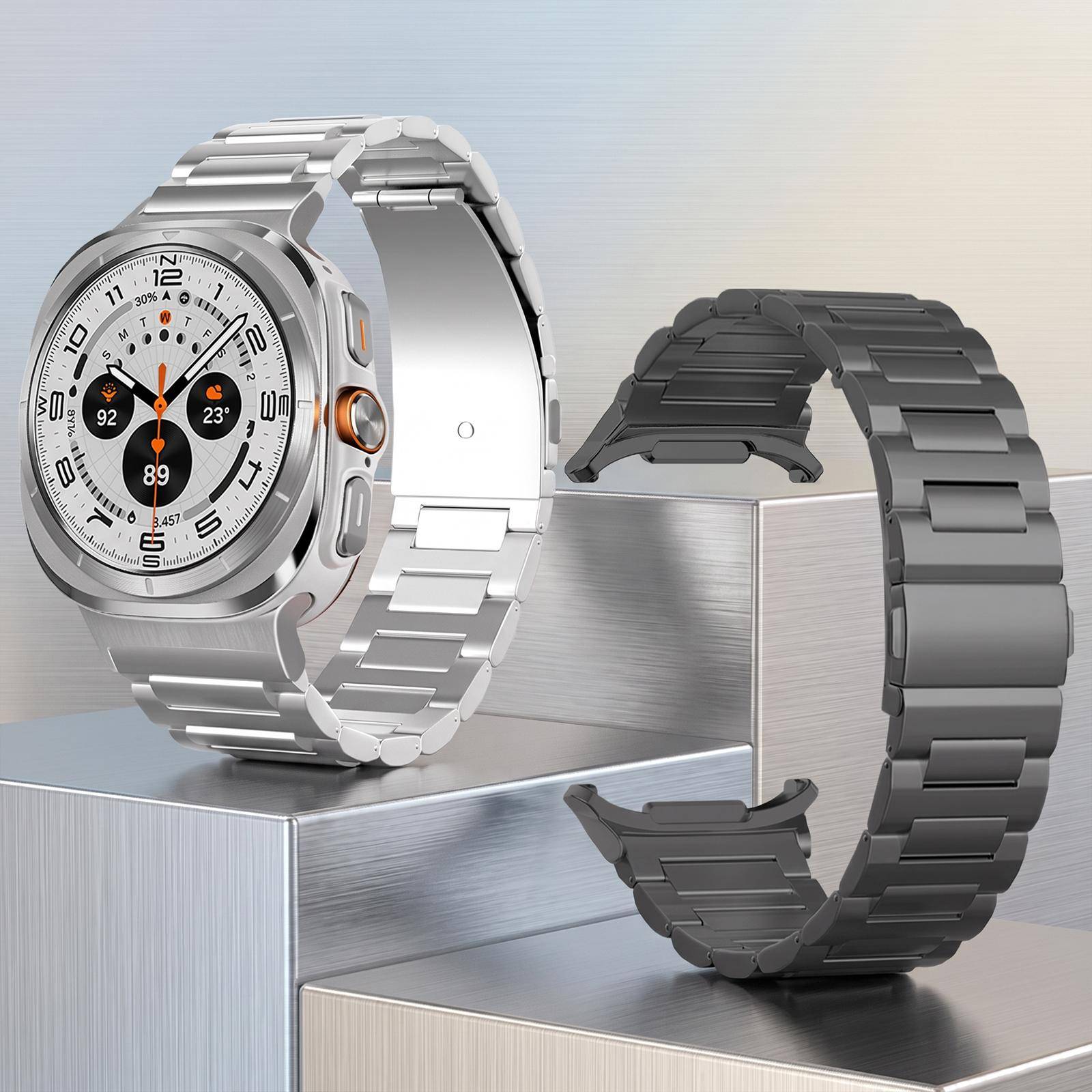 Premium Titanarmband Business Band för Samsung Galaxy Watch Ultra 2 47mm 2025 Armband Klockarmband för Galaxy Watch 9 8 Classic