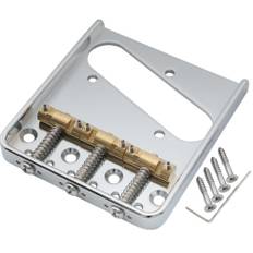 Musiclily Ultra Telecaster Bridge 3WAY Brass Saddle Aluminum Plate for Vintage TL Electric Chrome 10.8mm Guitar,