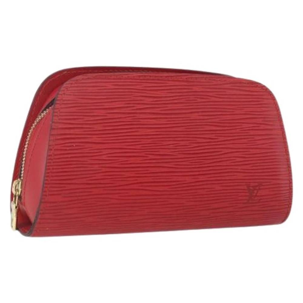 Louis Vuitton Vintage Pre-owned Vintage Clutch - Vintage - Dame - Rød - ONE SIZE - Læder