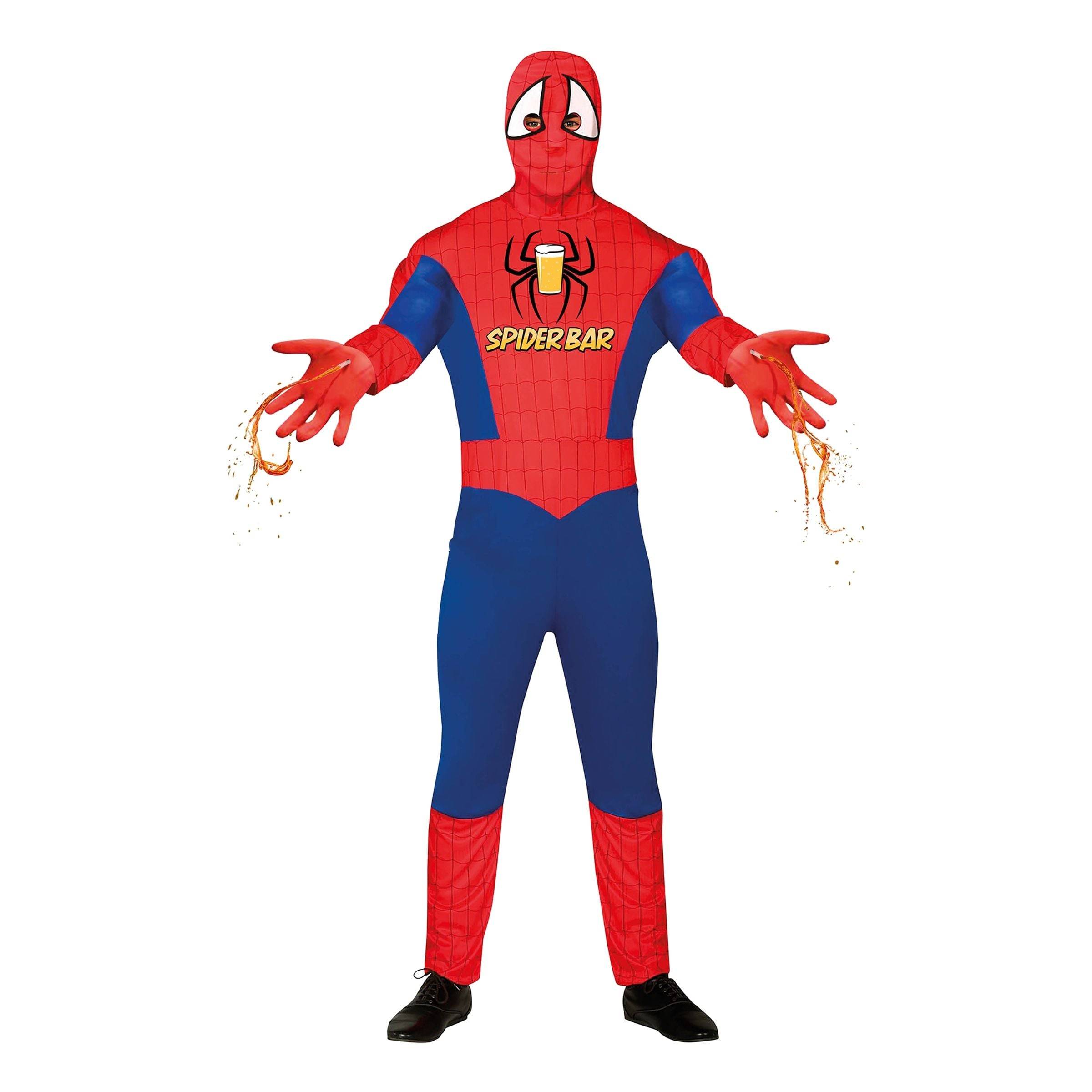 Spiderman med Dispenser Kostume - X-Large