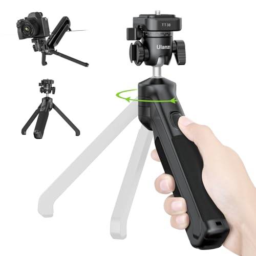 ULANZI TT38 Vlog Kamerastativ, Ministativ för Kamerautrustning, 3 kg, Mini Tripod med UKa och F38 Quick System, Kompatibel med Sony a7c, Nikon z30 och Fujifilm X-S10/X-S20