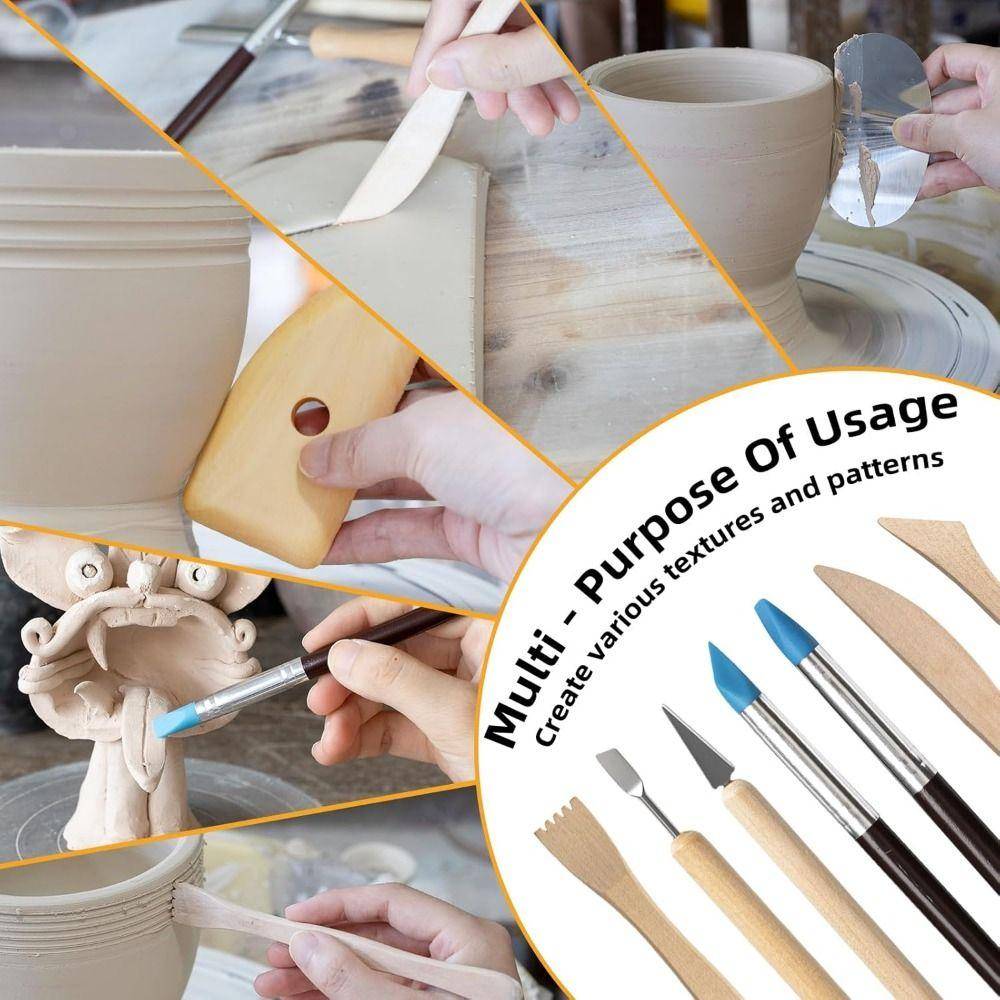 19/25/29Pcs Soft Clay Clay Sculpting Tools Kit Ceramic Painting Indentation Tools  for Beginners