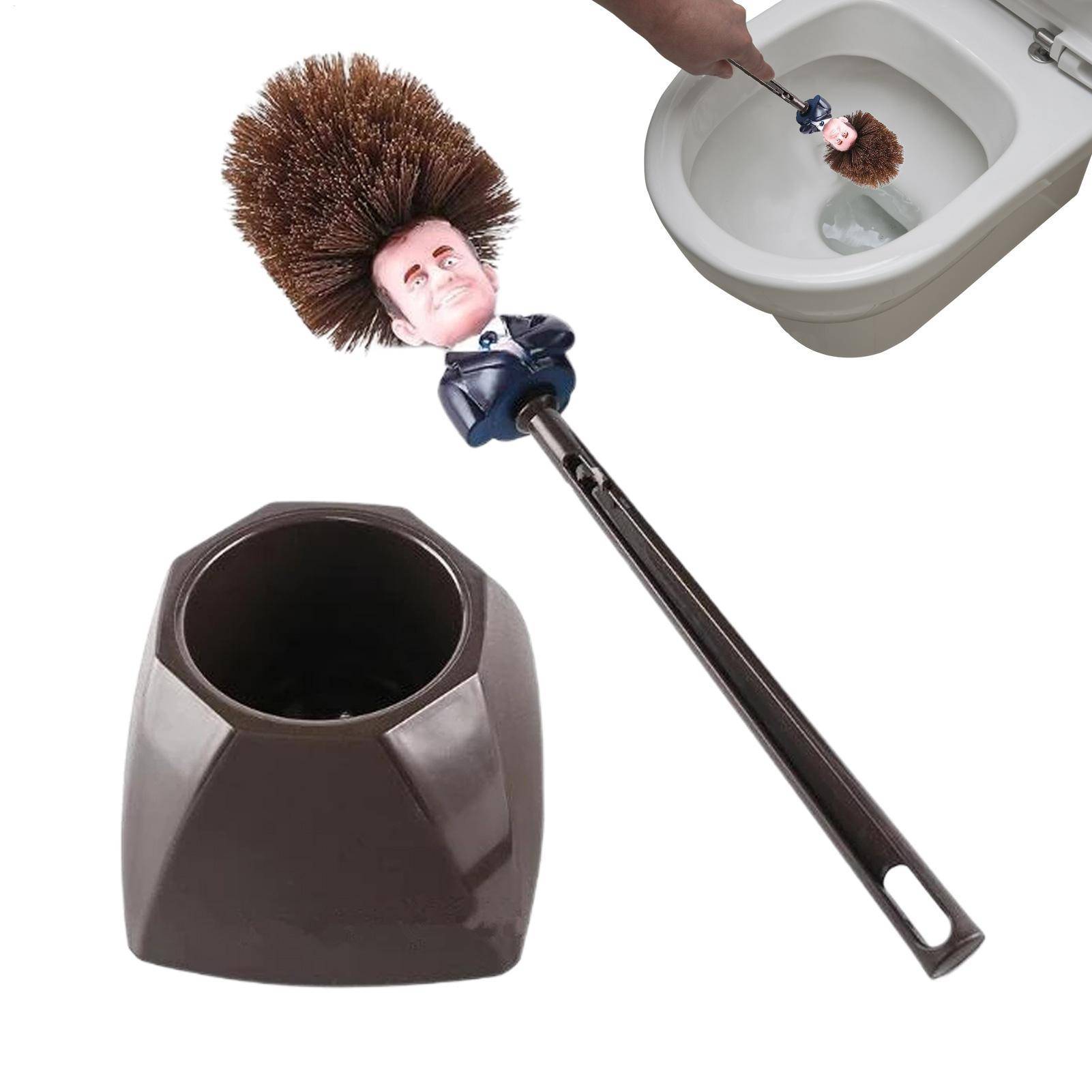 President Toalettborste Med Bas För Att Göra Toaletten Stor Igen Toalettborste Med Hållare WC Borstel Kreativ Toalettborste black
