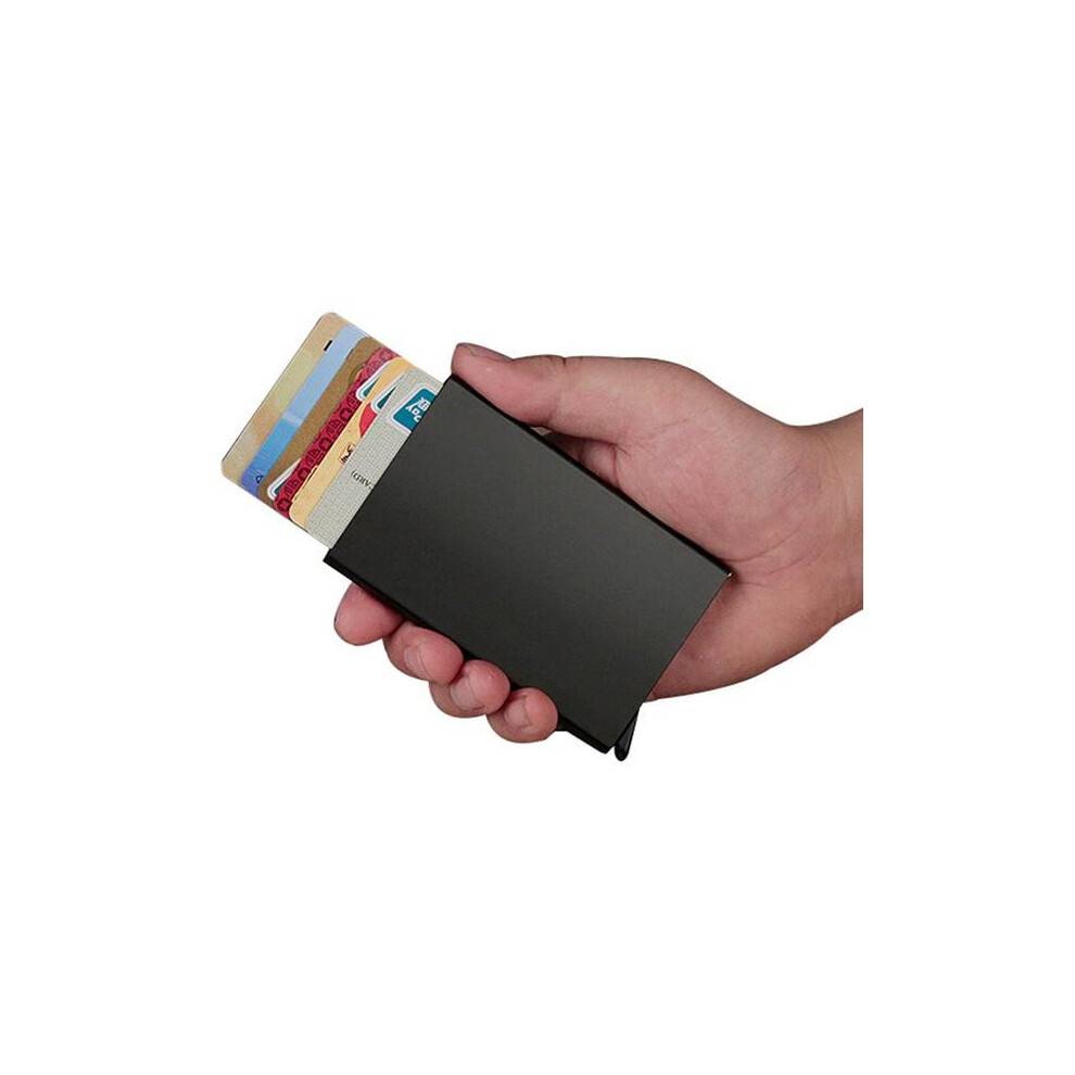 Pop-up kortholder - Aluminium slots Protect (RFID-sikker) - LEMAN Rød