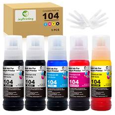 JoyPrinting 104 Tinte Kompatibel für Epson 104 Multipack Tintenflasche für Ecotank ET-2820 ET-2710 ET-2720 ET-2815 ET-2810 ET-2826 ET-1810 ET‑2711 ET-2712 ET-2715 ET-2714 ET-2721 ET-2726 ET-4800