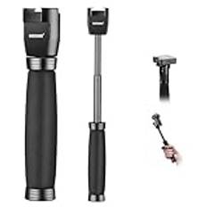 Neewer 22 cm teleskopintervju mikrofonhandtag för trådlös Go, Lavalier videomikrofon handhållen adapter med kalla skor kompatibel med RODE Wireless Go II DJI Mic CM22, MS03