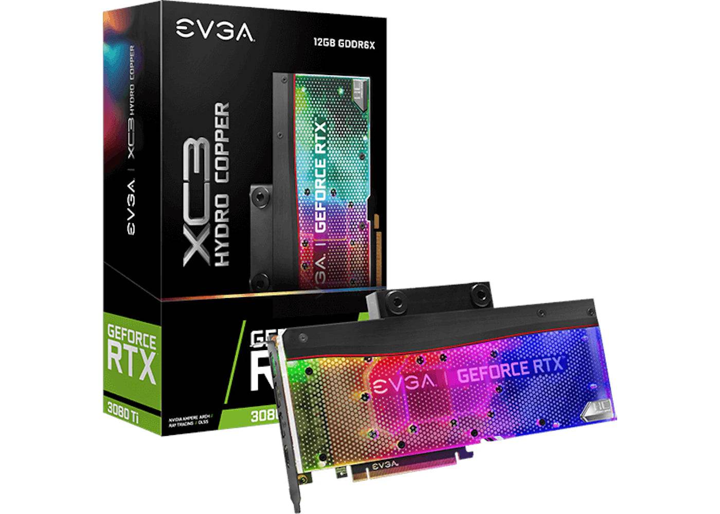 NVIDIA EVGA GeForce RTX 3080 Ti XC3 HYDRO COPPER 12G Graphics Card (12G-P5-3959-KR) - One Size (One Size)