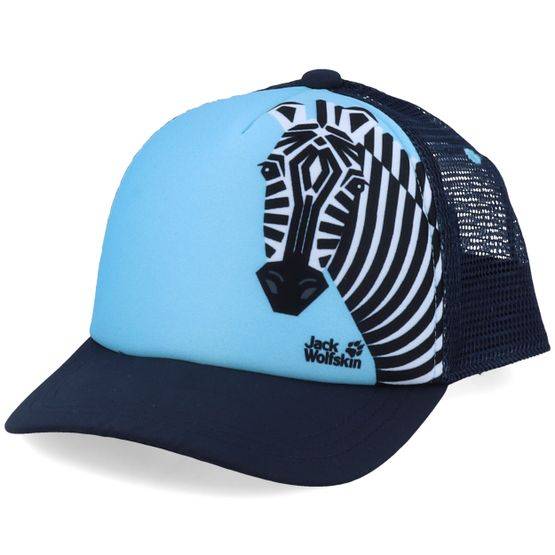 Jack Wolfskin - Blå trucker Keps - Kids Animal Mesh Gulf Stream Blue/Navy Trucker @ Hatstore