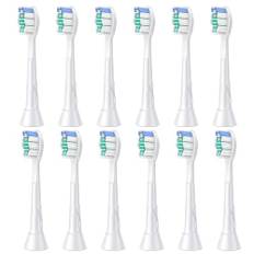 12er Aufsteckbürsten Kompatibel mit Philips Sonicare Elektrische Zahnbürste Ersatzbürsten, Weiße Zahnbürstenköpfe.