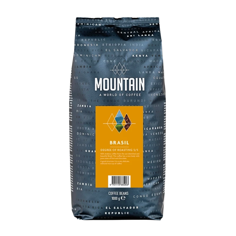 Mountain Økologisk Brasil KRAV Hele Kaffebønner 1 KG