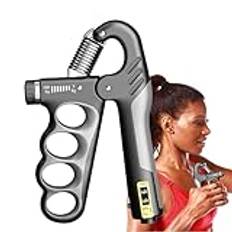 Grip Strength Trainer Counter – handträningstränare, justerbar handgreppstränare | bekväm halkfri handstärkare vårspännare, armstyrketräning för män kvinnor fitness