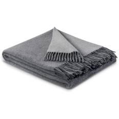 Luksus cashmere plaid fra Biederlack - GREY/SILVER, EKSTRA LANG