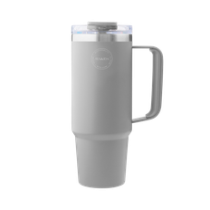 Thermo Cup with Straw - Light Grey - 885ML - 885 ml / Light Grey