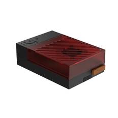 Argon Poly+ 5 Case til Raspberry Pi 5 Rød Med THRML 30mm Active Cooler