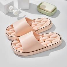 TEMU Korean- Soft & Quick-dry Eva Slippers - Bathroom, Pool, Shower - Ideal For Couples & Family, Non-water Accumulating, Summer Casual Wear, Shower Shoes