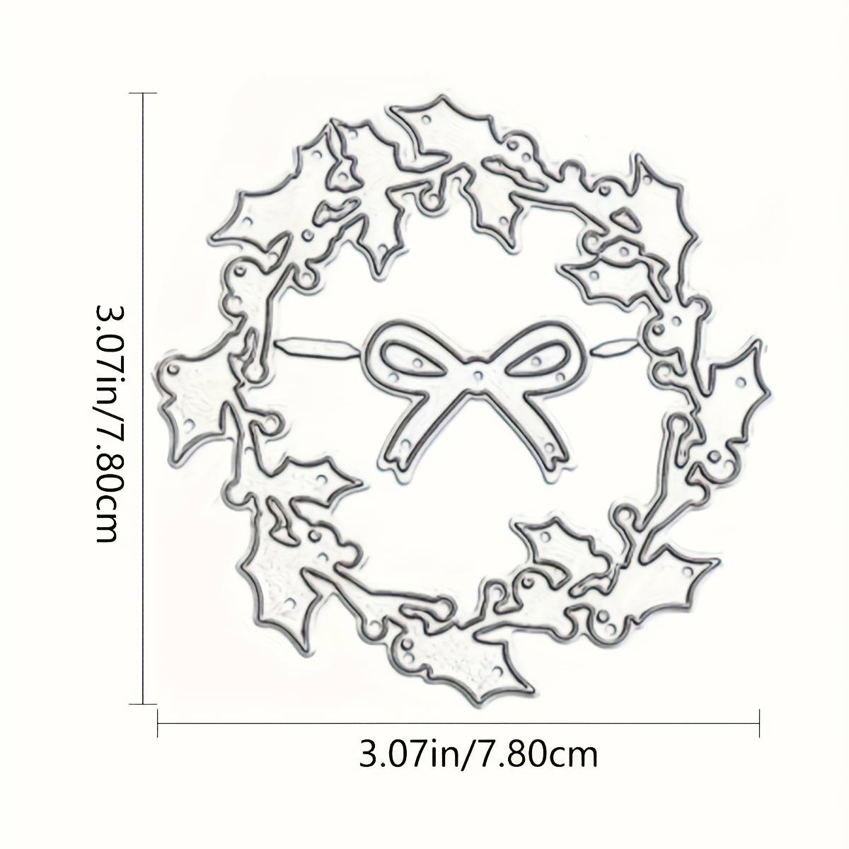 1pc Wreath Metal Cutting Die For Scrapbooking - New Cutting Die For Album, Card Making, Decorative Paper Crafts & Christmas