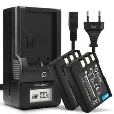 2x Batteri för Nikon D3000 D40 D40x D5000 D60 kamera med hög 1000mAh kapacitet + laddare för uppladdningsbara kamerabatterier