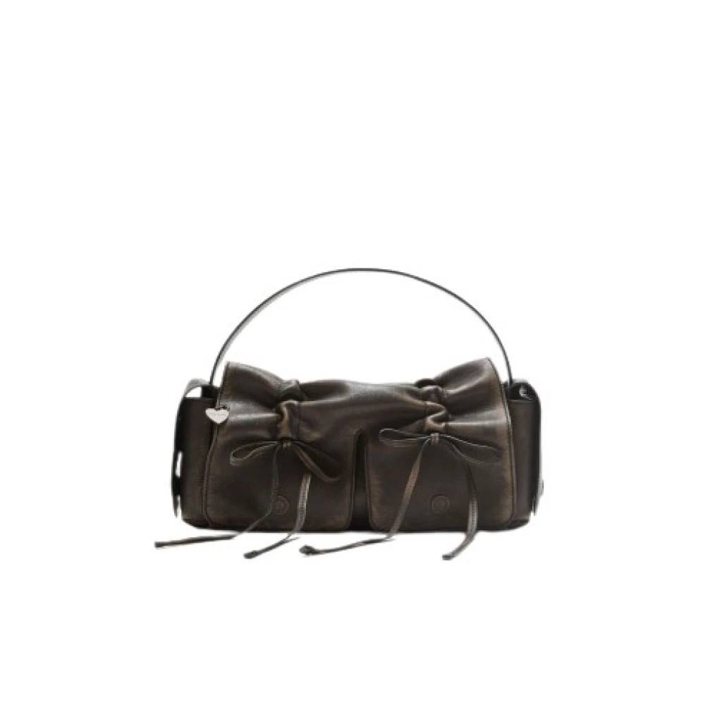 Acne Studios Læder Skuldertaske - Tasker - Dame - Brun - ONE SIZE - Uld