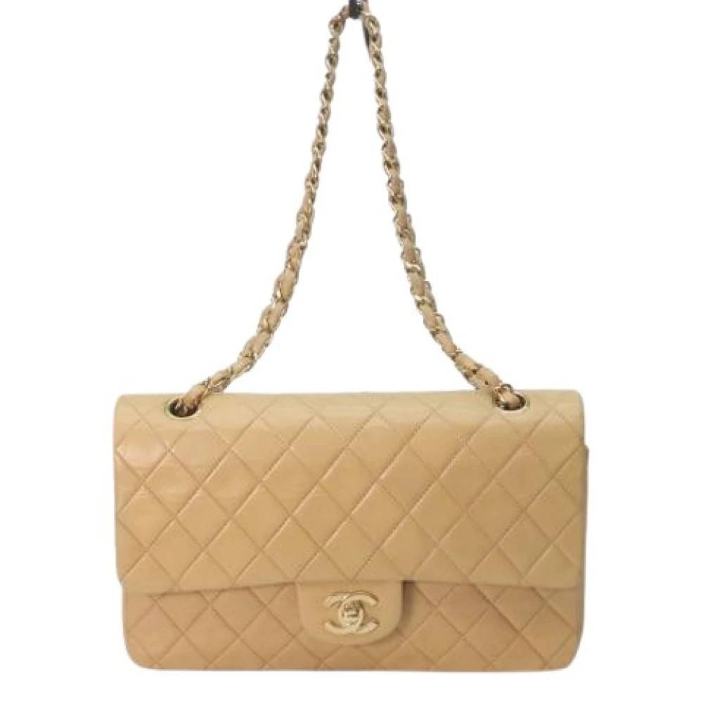 Chanel Vintage Pre-owned Vintage Skuldertaske - Vintage - Dame - Beige - ONE SIZE - Uld