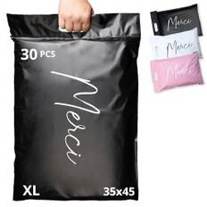 30 Stora Förpackningar för Vinted-paket - 45x35 cm - 100% OGENOMSIKTIGA/ULTRARESISTENTA/VATTENTÄTA - XL Plastförpackning för frakt - Kartong & Låda - Postpåse - Påse med Handtag