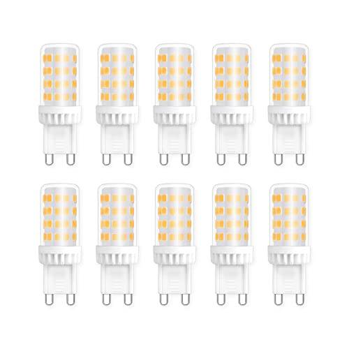 G9 LED-lampor 5W, motsvarande 50 W, 40 W, 33 W, halogenljus, 450 LM, varmvit 2 700K, AC 220 V, standard G9-bas, för takbelysning, kök, sovrum, vardagsrum, förpackning med 10 st