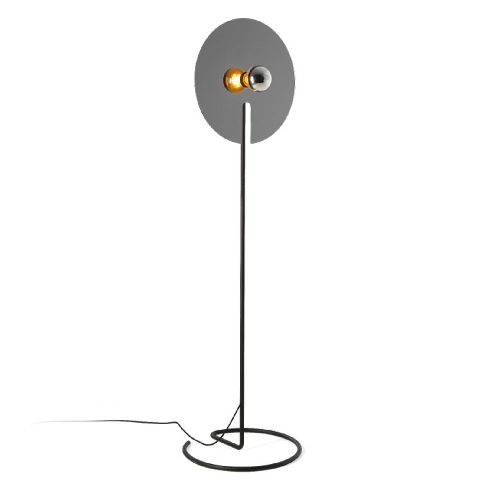 Wever & Ducré Lighting Golvlampa Mirro, dimbar, Svart, Vardagsrum / matsal, Aluminium / grå / zink, Modern, Golvlampa