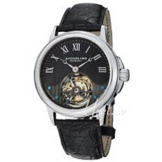 Stührling Original 541.331XK1 Tourbillon Sort/Læder Ø42 mm
