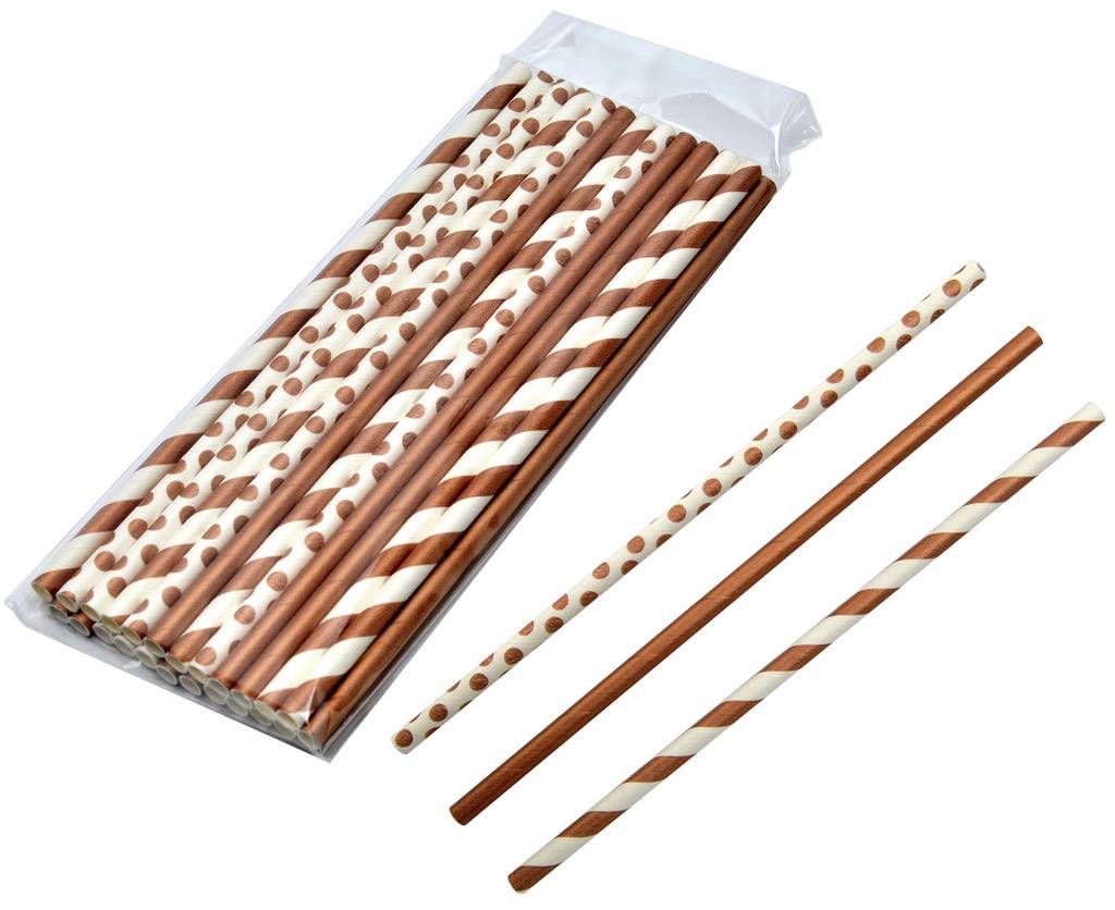 Halm hvide og brun 24-pack
