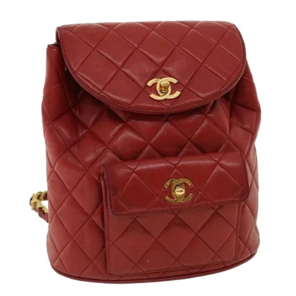 Chanel Vintage Pre-owned Vintage Håndtaske - Vintage - Dame - Rød - ONE SIZE - Uld