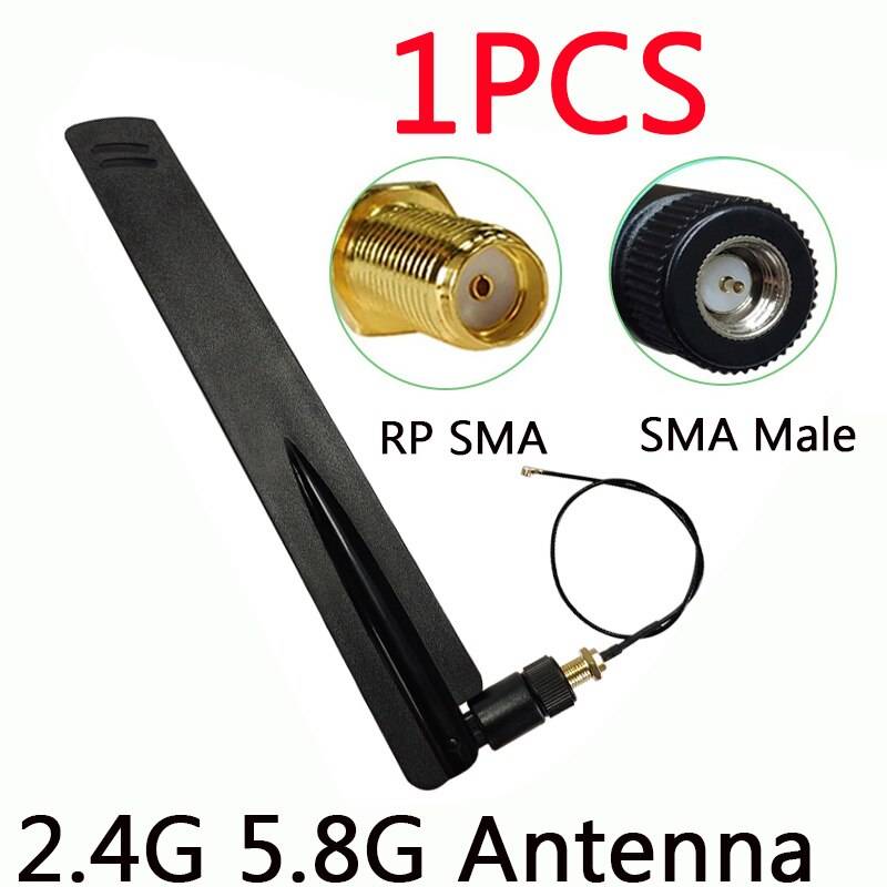2.4 ghz 5 ghz 5.8 ghz wifi antennareal rp-sma dubbelband 8 dbi 2.4g 5g 5.8g antenn antenn sma hona + ufl./ ipx 1.13 pigtail kabel - 1 st mc