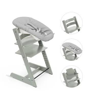 Tripp Trapp® Højstol Glacier Green + Babyset Glacier Green + Newborn Set Grey