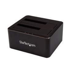 StarTech.com Dual Bay SATA HDD Docking Station - for 2 x 2.5 / 3.5" SATA SSD / HDD - Hot Swap - Hard Drive Docking Station - SSD Dock - HDD-Dockingstation Schächte: 2 - 2.5", 3.5" (6.4 cm, 8.9 cm)