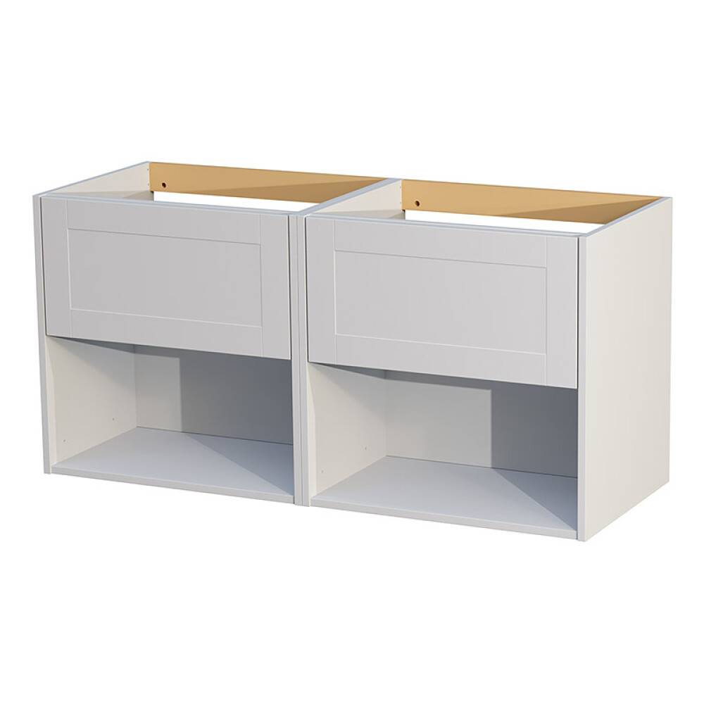 TVÄTTSTÄLLSSKÅP CAMARGUE AURA DUBBEL 120CM 2 LÅDOR & BOXAR SHAKER LJUSGRÅ