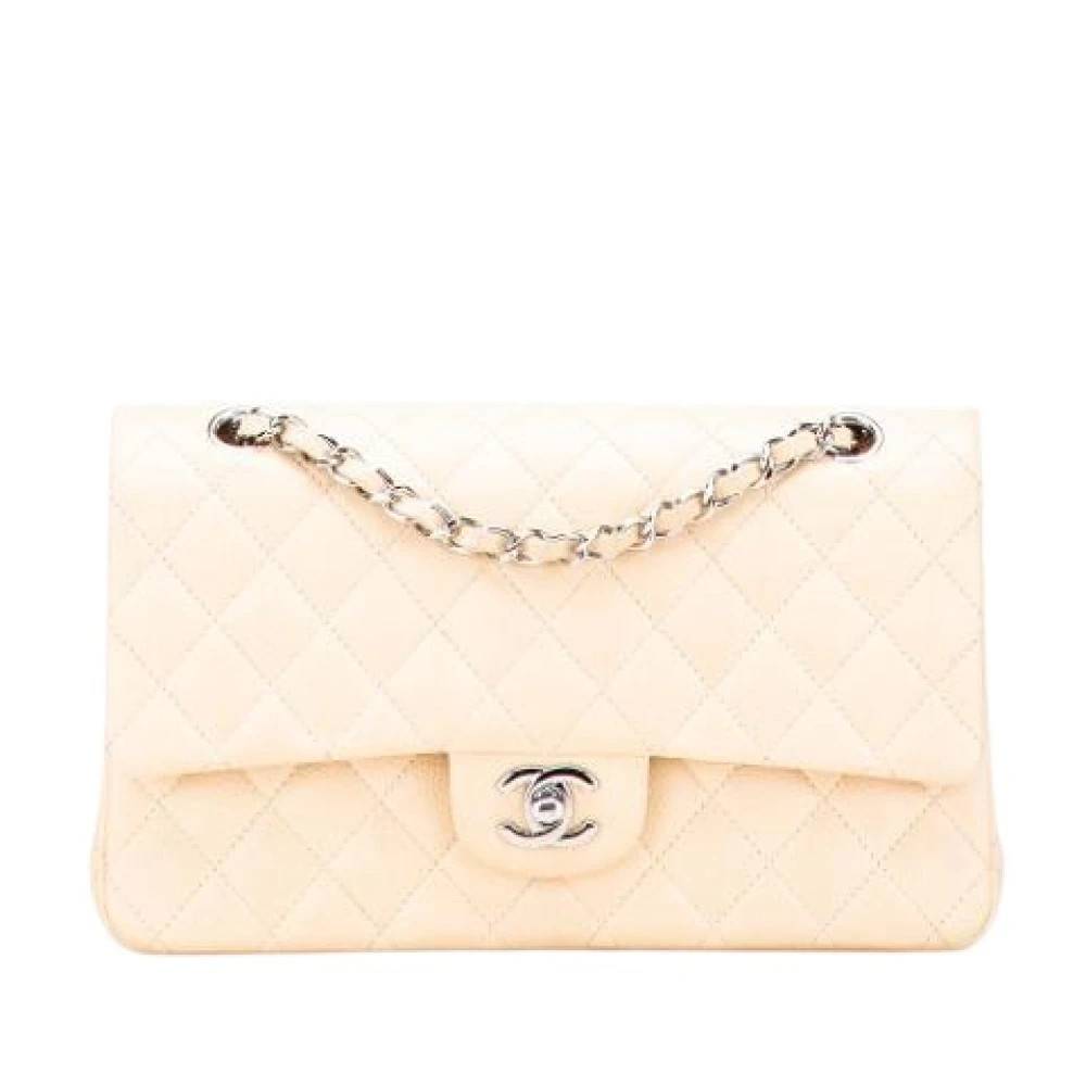 Chanel Vintage Pre-owned Classic Double Flap Skuldertaske - Vintage - Dame - Beige - ONE SIZE - Uld