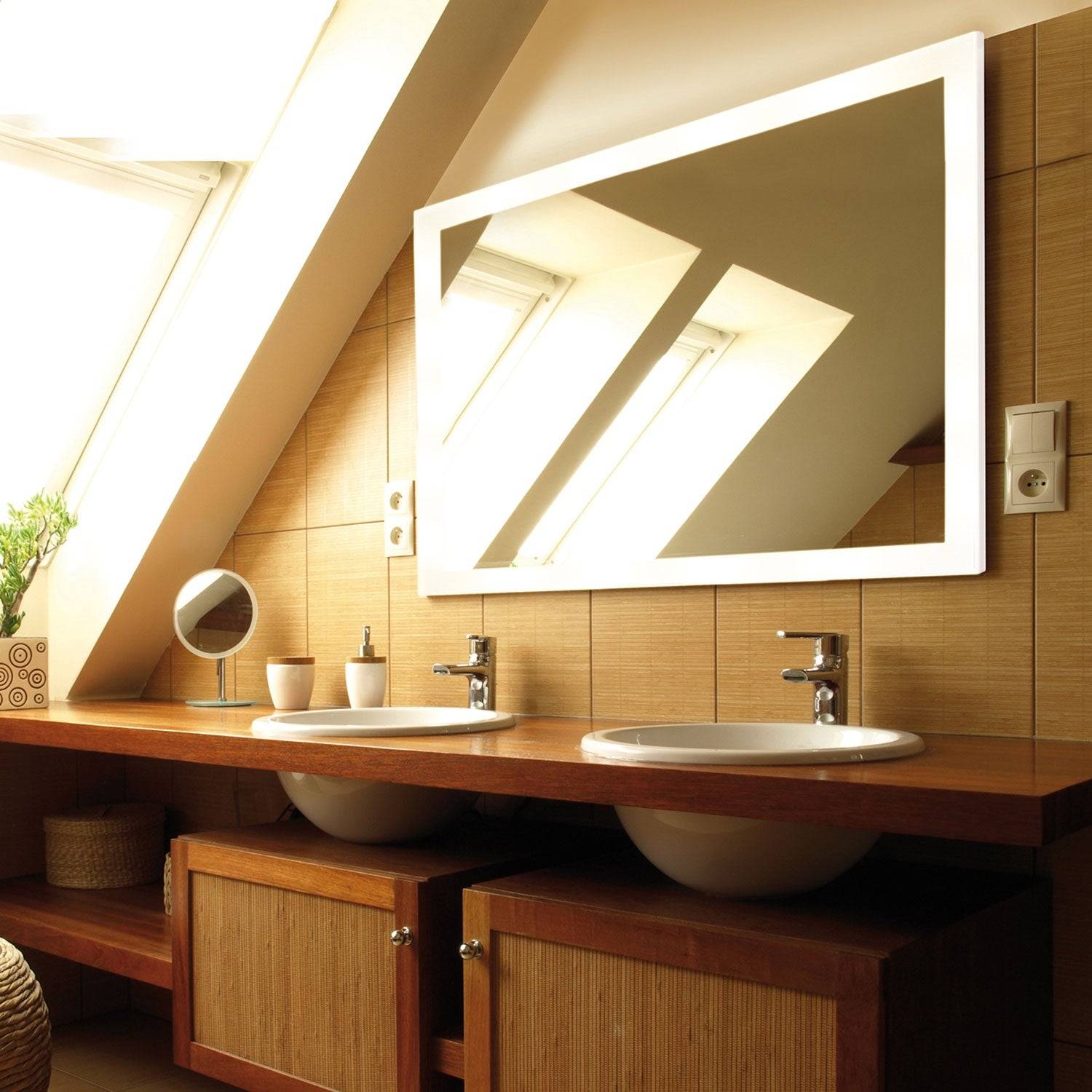 SideLight Spejlbelysning Top-Light - LED 2800 Kelvin / H 70 x B 50 cm