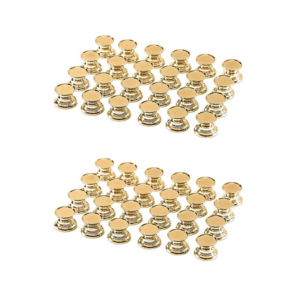 48PCS DIY Crystal Epoxy Resin Drawer Knob Base, Drawer Handle Accessories, DIY Resin Handle Alloy Base in Bulk (Golden)