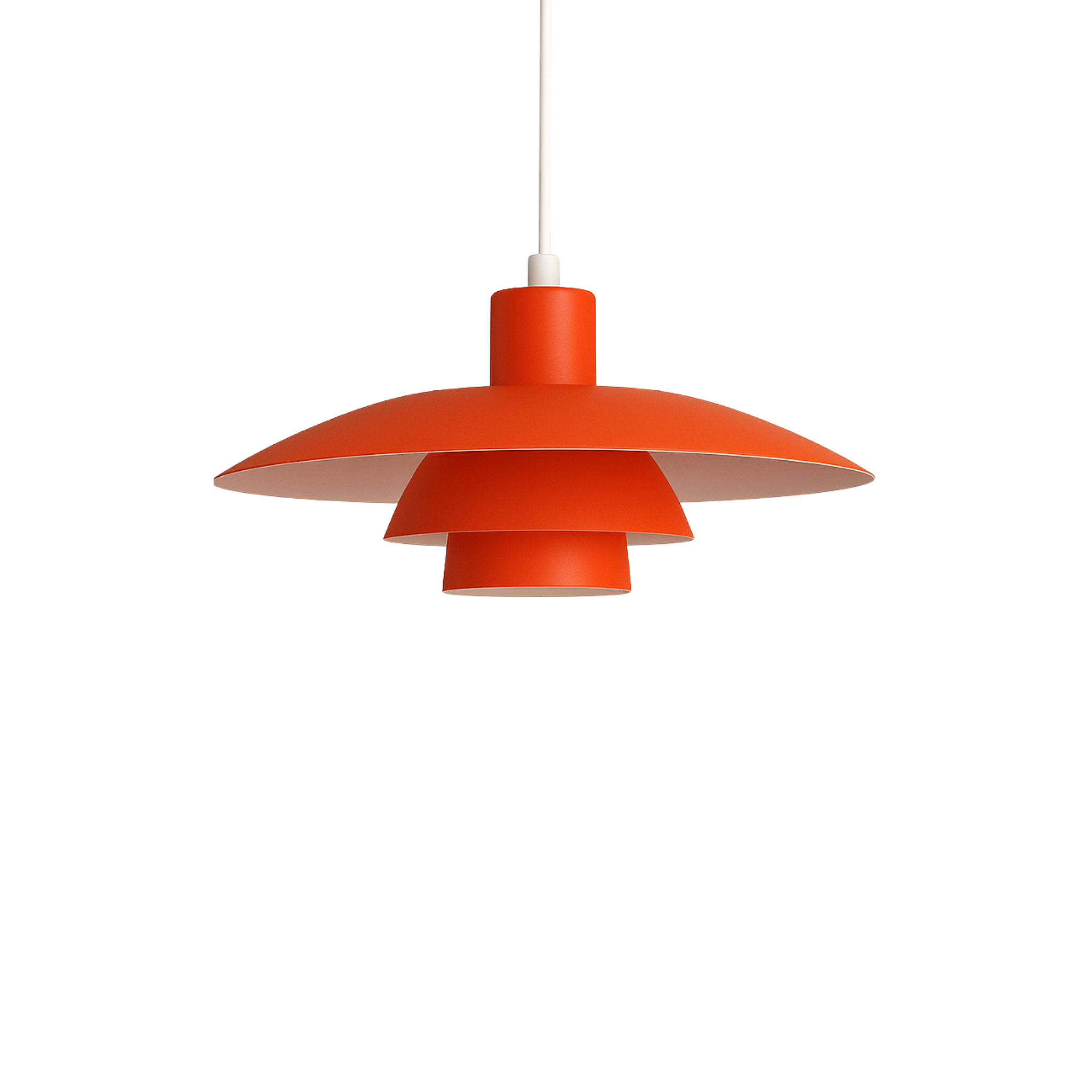Ufo taklampa orange, Ø37 cm - Retro pendellampa i dansk design