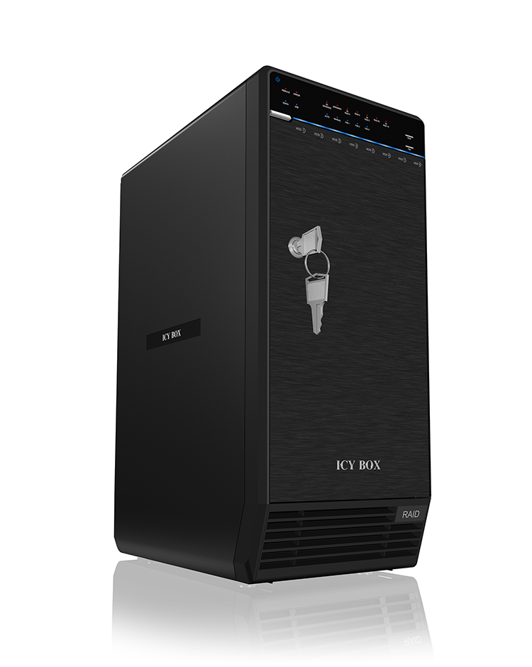 IB-3680SU3 Externt kabinett för hårddiskar - 8st 3,5" SATA - Svart