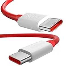 USB C laddningskabel 1 m för OnePlus 10T 5G 11, SUPERVOOC snabbladdningskabel typ C till USB C, superflash datakabel USB C, typ C-kabel för OnePlus Nord CE 3 4 Lite Nord 3 2 9 Pro 8 OnePlus Open Pad