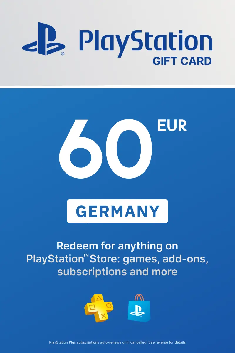 PlayStation Network Card 60 EUR (DE) PSN Key Germany.