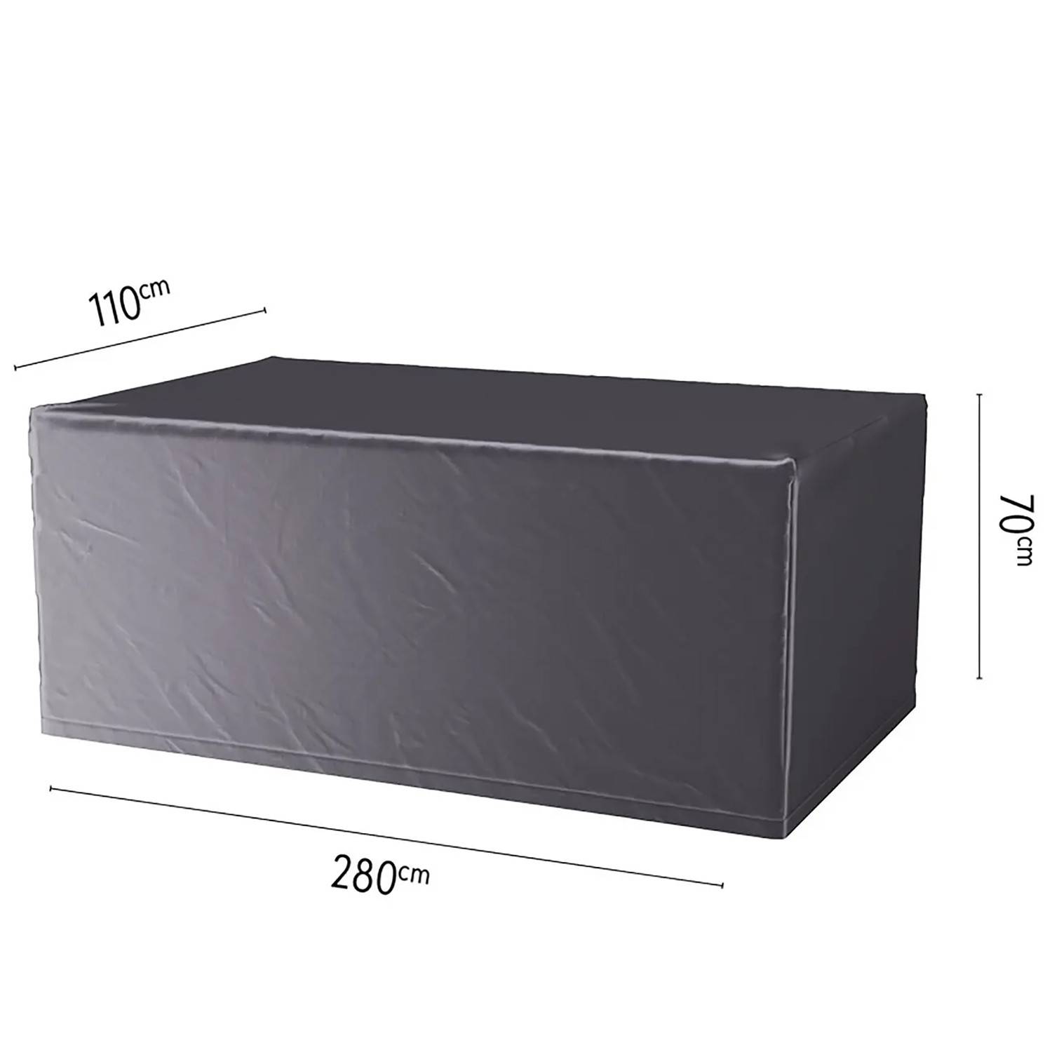 AeroCover möbelskydd - bord, 280 x 110 x H70 cm - Mörkgrå