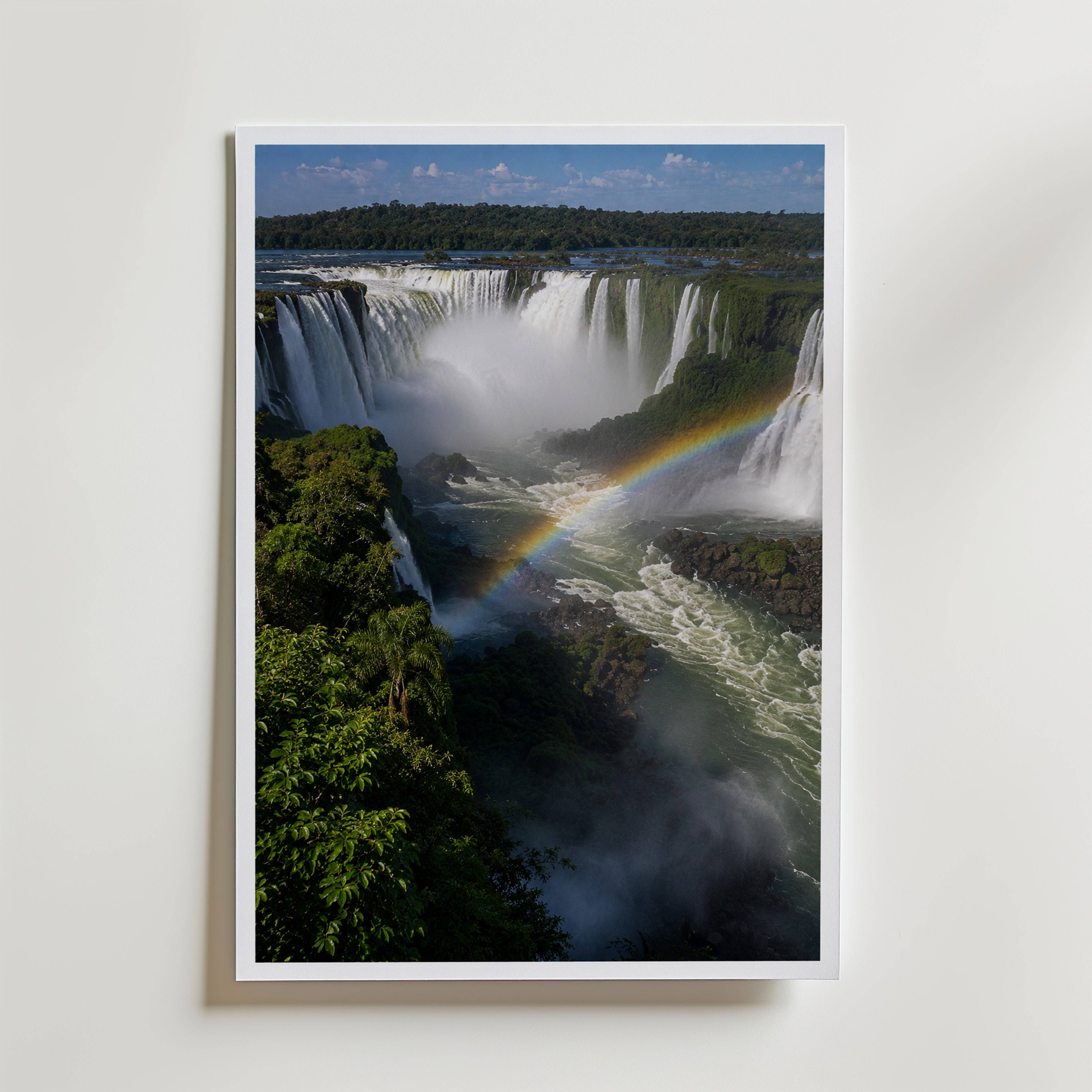 Iguazu Falls Rainbow Poster - Premium Canvas 30x40 cm