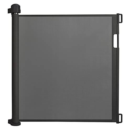LZQ Dörrskyddsgaller, trappskyddsgaller rulle för spädbarn och husdjur, 0–150 cm, 87 cm högt babyavstängningsgaller, lämpligt för trappor/dörrar/inomhus och utomhus, vit