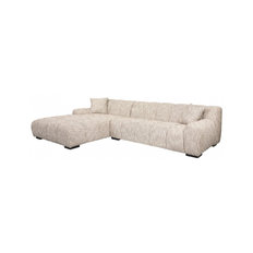 Hazel venstrevendt chaiselong sofa i polyester 326 x 204 cm - Meleret natur