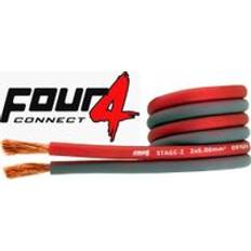 4-800243 4Connect 2x6 mm² OFC Koppar Högtalar/ström flexibel kabel