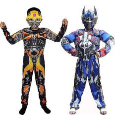 Halloween Børnekostume til Piger Transformers Bumblebee Cosplay Kostume Optimus Festdragt Playsuit-i -a Bumblebee S(110-120CM)
