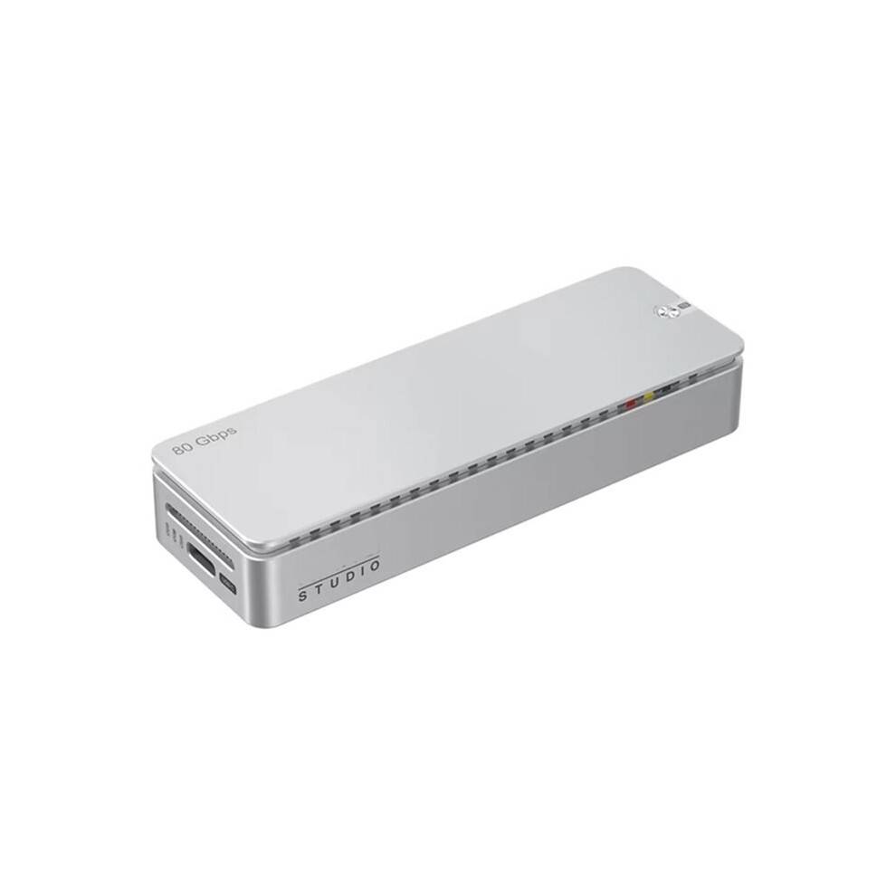 DT580 80Gbps M.2 NVMe SSD Enclosure with Cooling Fan JHL9480 Chip for M.2 M-Key / B & M Key 2280 SSD 5 8TB