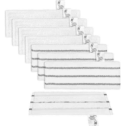 KEEPOW 8-pack Kärcher ångtvättstillbehör, ångrengöringsdynor för Kärcher EasyFix SC2, SC3, SC4, SC5 ångrengörare (4 grå + 4 vit)