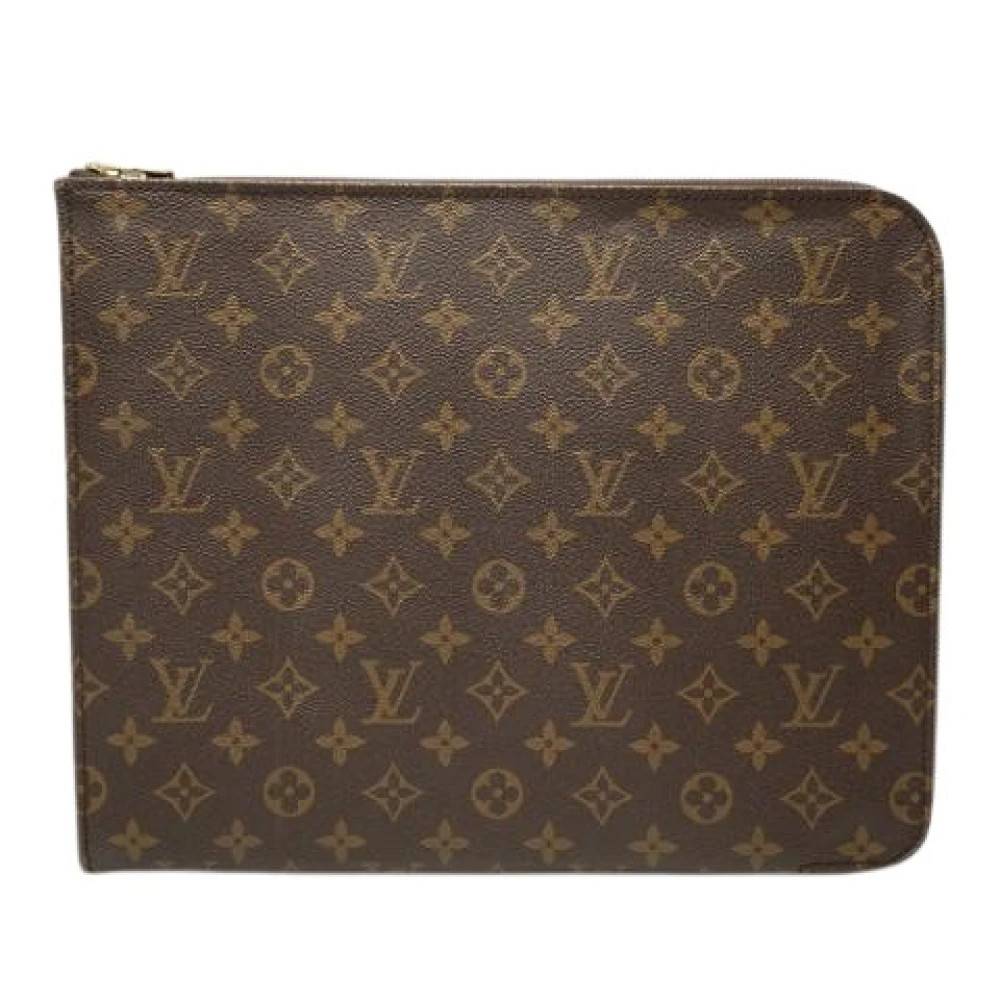 Louis Vuitton Vintage Pre-owned Monogram Canvas Clutch - Vintage - Dame - Brun - ONE SIZE - Læder